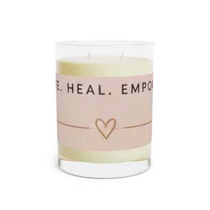 Empower. Heal. Create. 11oz Scented Glass Candle — Self-Care Gift