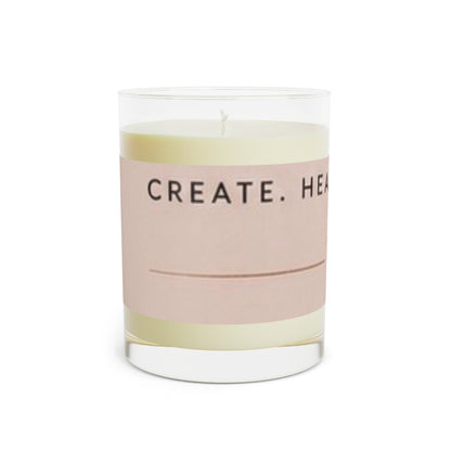 Empower. Heal. Create. 11oz Scented Glass Candle — Self-Care Gift