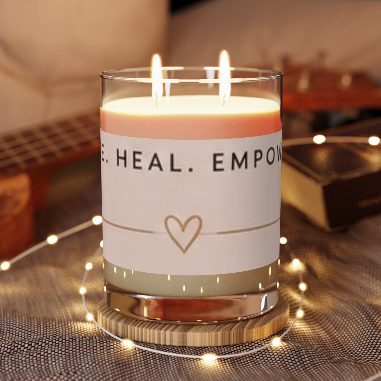 Empower. Heal. Create. 11oz Scented Glass Candle — Self-Care Gift
